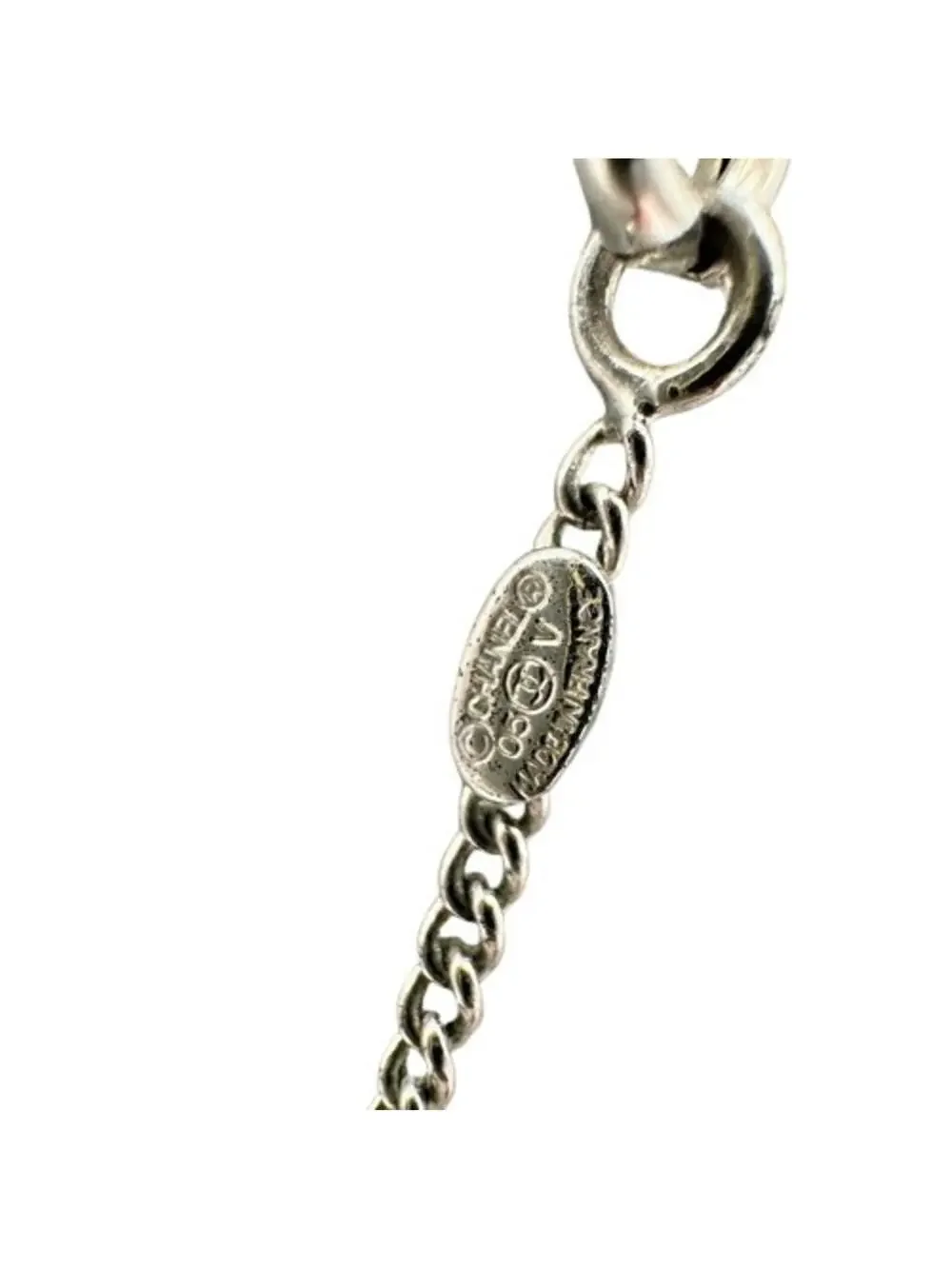 Chanel Pendant Necklace Metal Silver #357868C69B